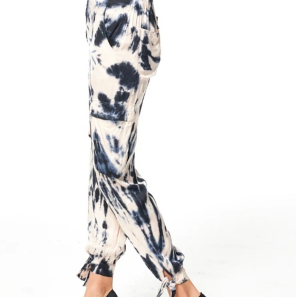 YOUNG FABULOUS & BROKE JANELLE TIE DYE SILKY SATIN